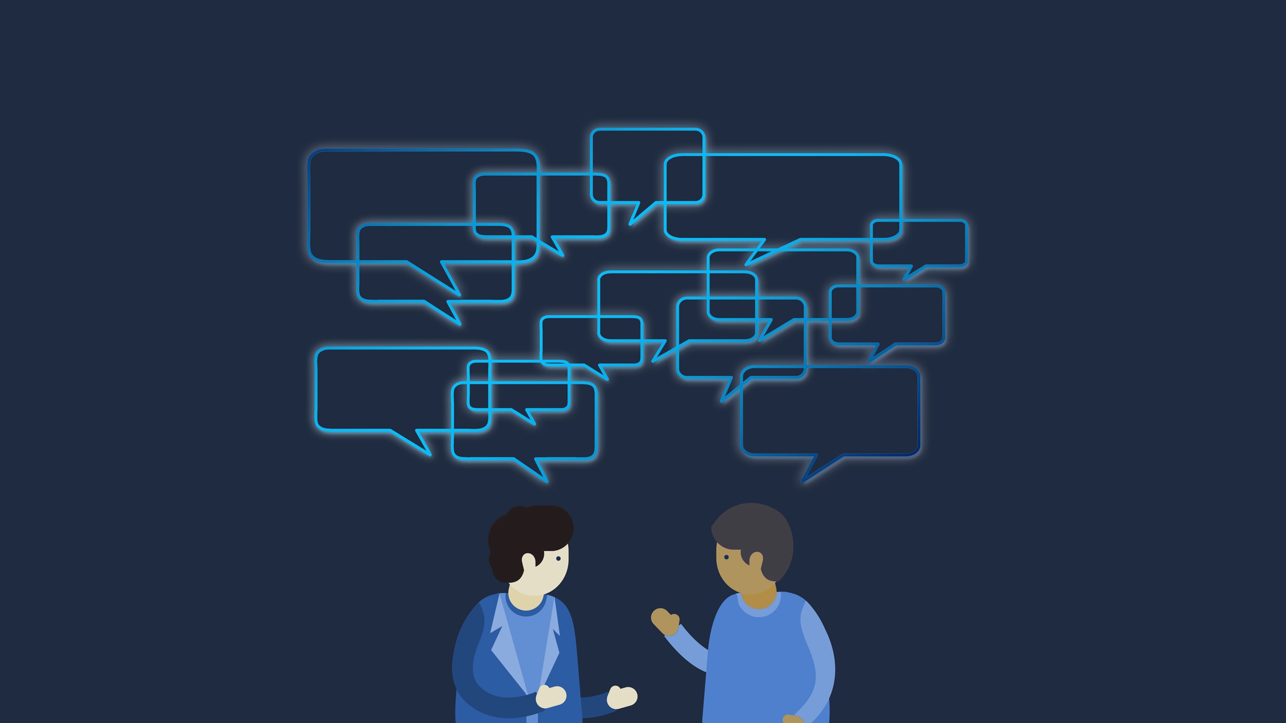 Two individuals talking